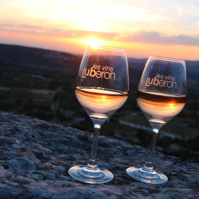 Verre de vin du Luberon | Sunset |Coucher du soleil