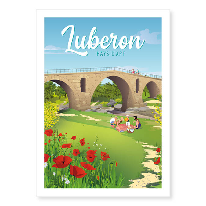 Affiche vintage Pont-Julien - Bonnieux