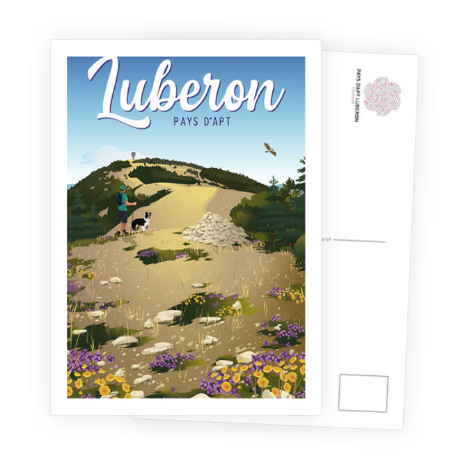 Carte postale visuel vintage Luberon 